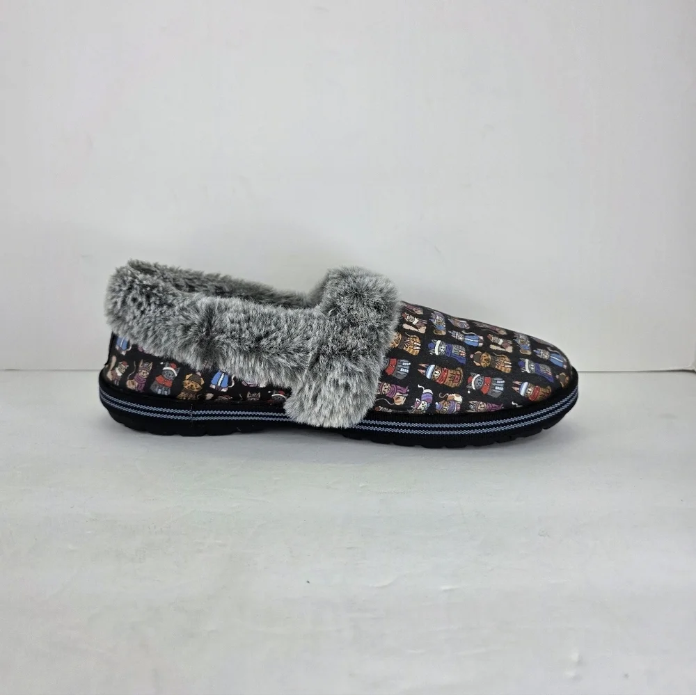 Skechers BOBS Too Cozy Cat Ages Slippers Colorful Cats Multicolor Women’s Size 8 - Picture 12 of 15